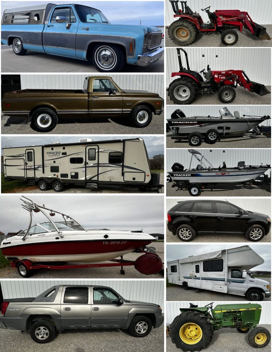 Vintage Trucks • Tractors • Trailers • Campers • Boats • Quality Tools • Antiques