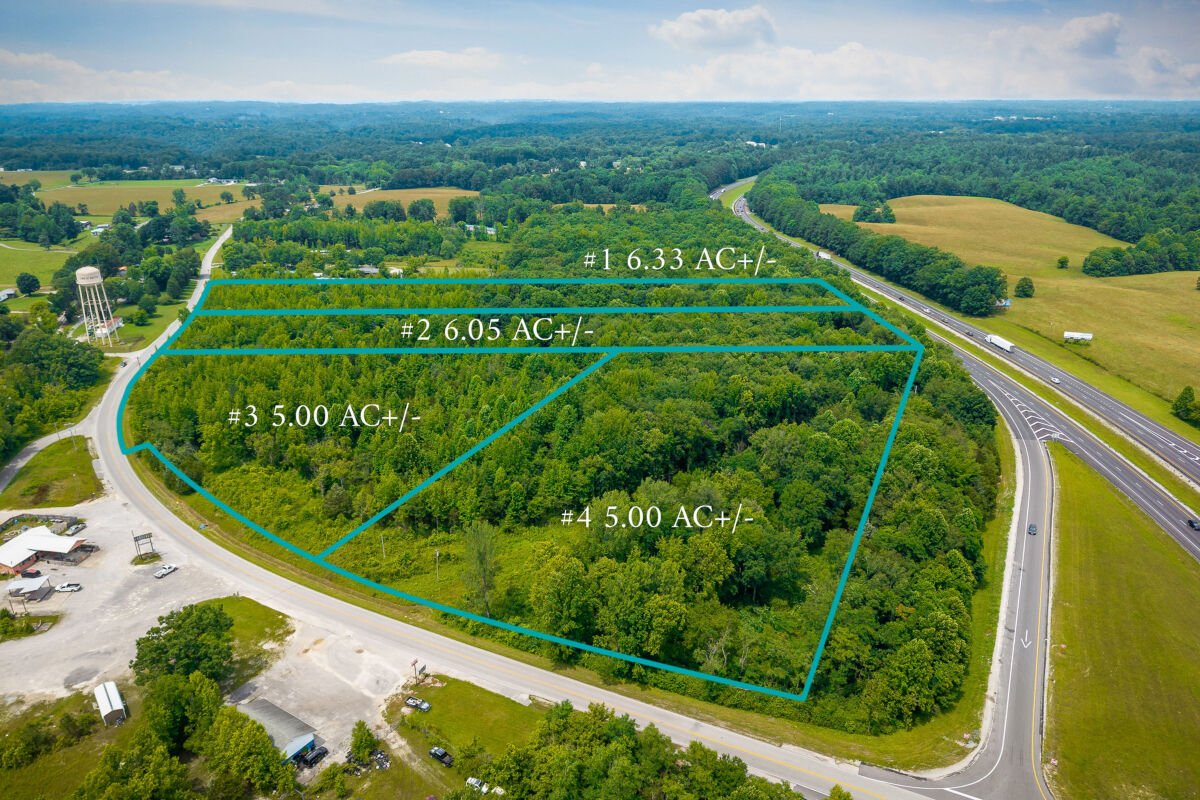22.38+/- Acres • Interstate 40 Frontage • Unrestricted • High Visibility • 4 Tracts